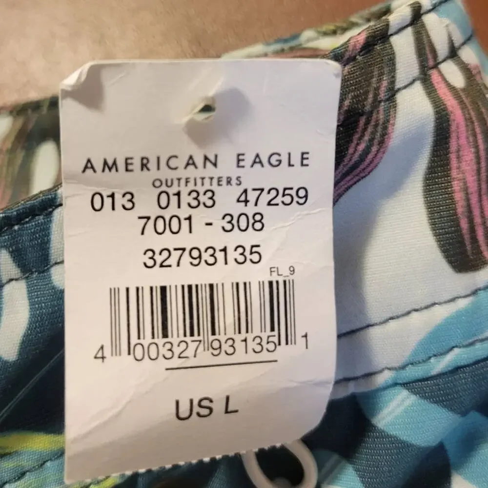 NWT American Eagle Multicolor Tropical Print‎ Board Shorts Men's Size Large